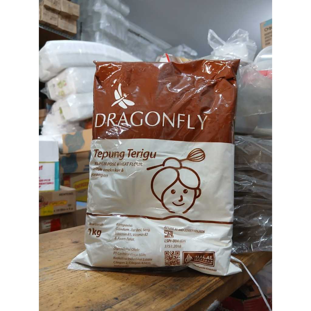 

Tepung Terigu Dragonfly 1kg Tepung Terigu Ekonomis Untuk Gorengan dan Aneka Kue