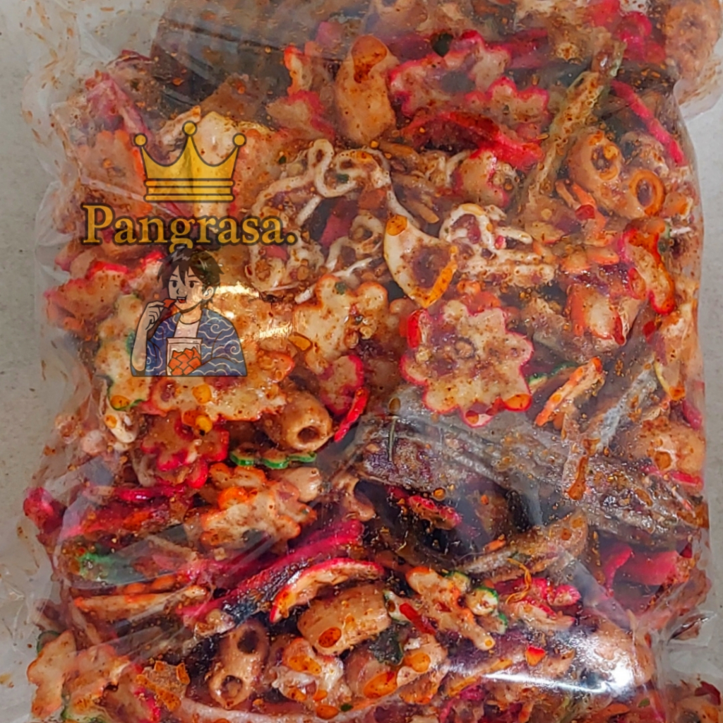 

kerupuk seblak mix 1kg pdas daun jeruk