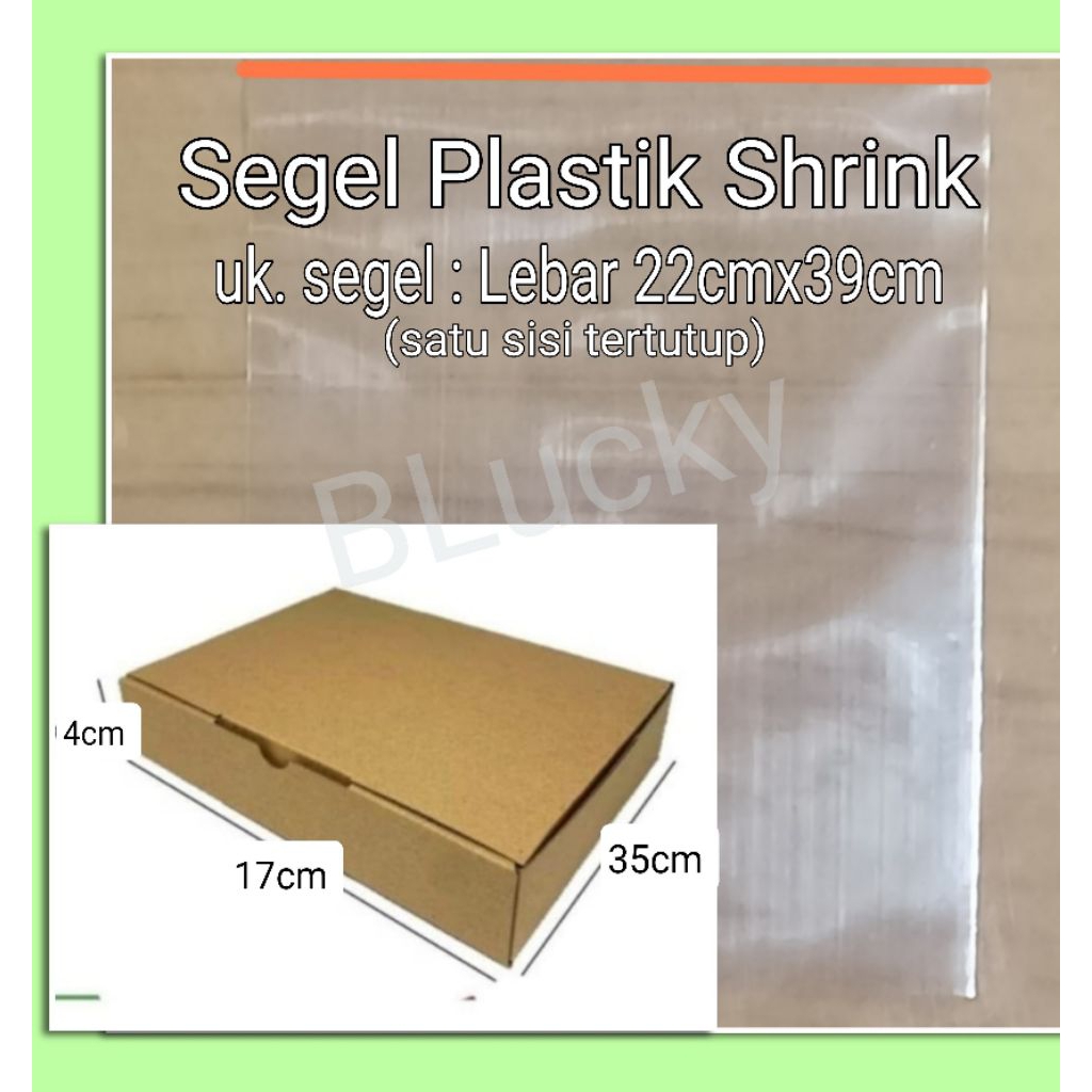 

50pcs Segel Plastik Shrink Lebar 22cmx39cm untuk Box Kardus 4x17x35