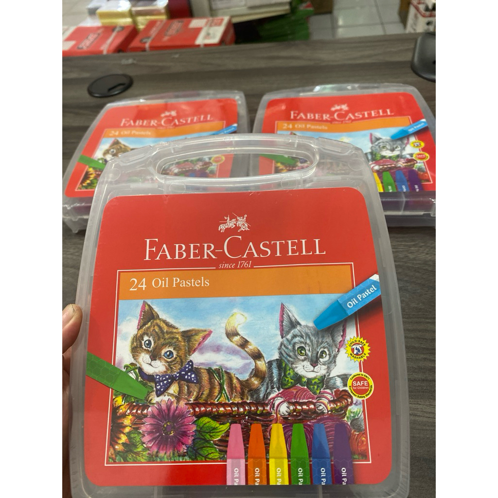 

Crayon 24 Warna OC Faber Castell Kotak Bening