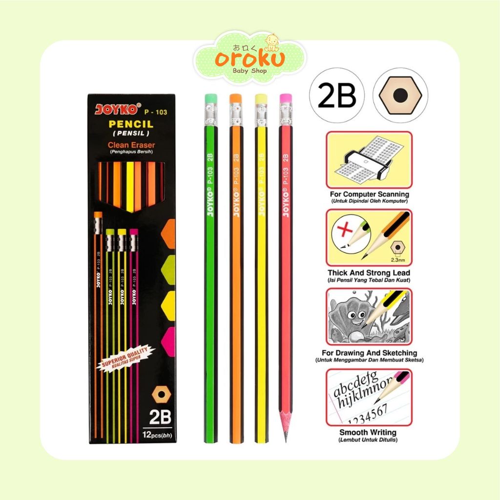 

JOYKO PENSIL P-103 2B / PENSIL / ALAT TULIS