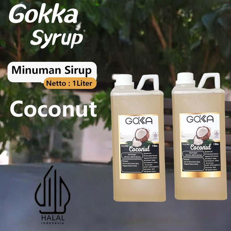 

GOKKA Sirup Minuman Rasa Coconut 1L Syrup / Coconut Juice