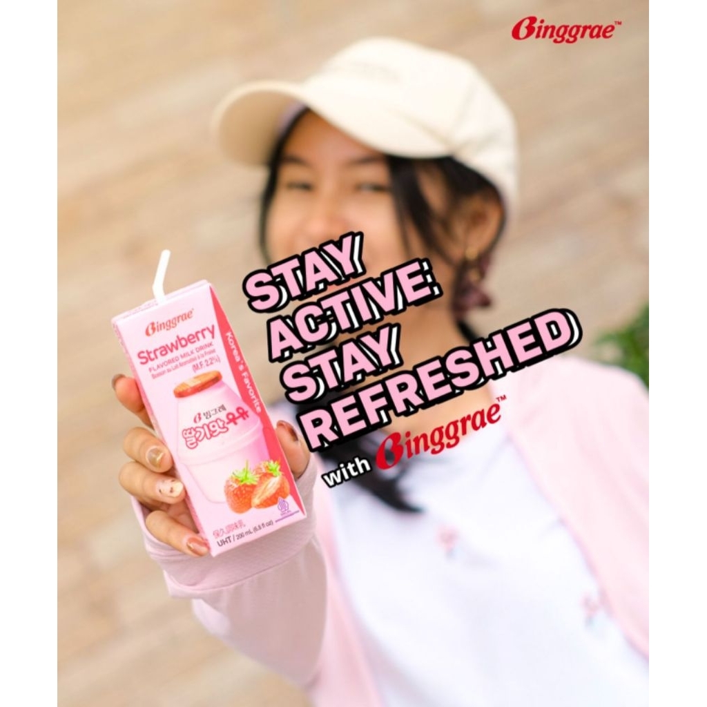 

BINGGRAE BANANA & STRAWBERRY FLAVORED MILK UHT - SUSU KOREA VIRAL
