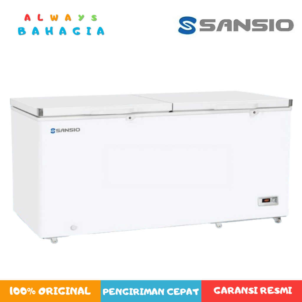 SANSIO SAN-1000F Chest Freezer 2 Pintu Kapasitas 1000 Liter