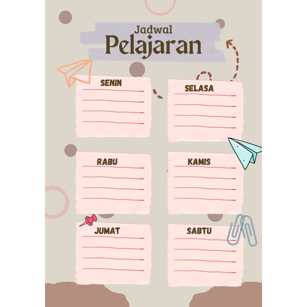 

STIKER JADWAL PELAJARAN LUCU KARAKTER