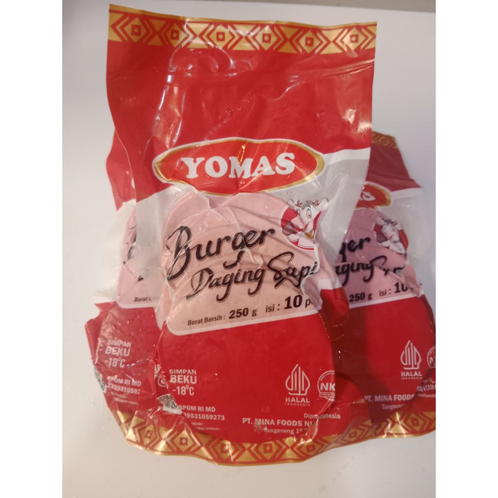Smoke beef burger YOMAS 250gr isi 10