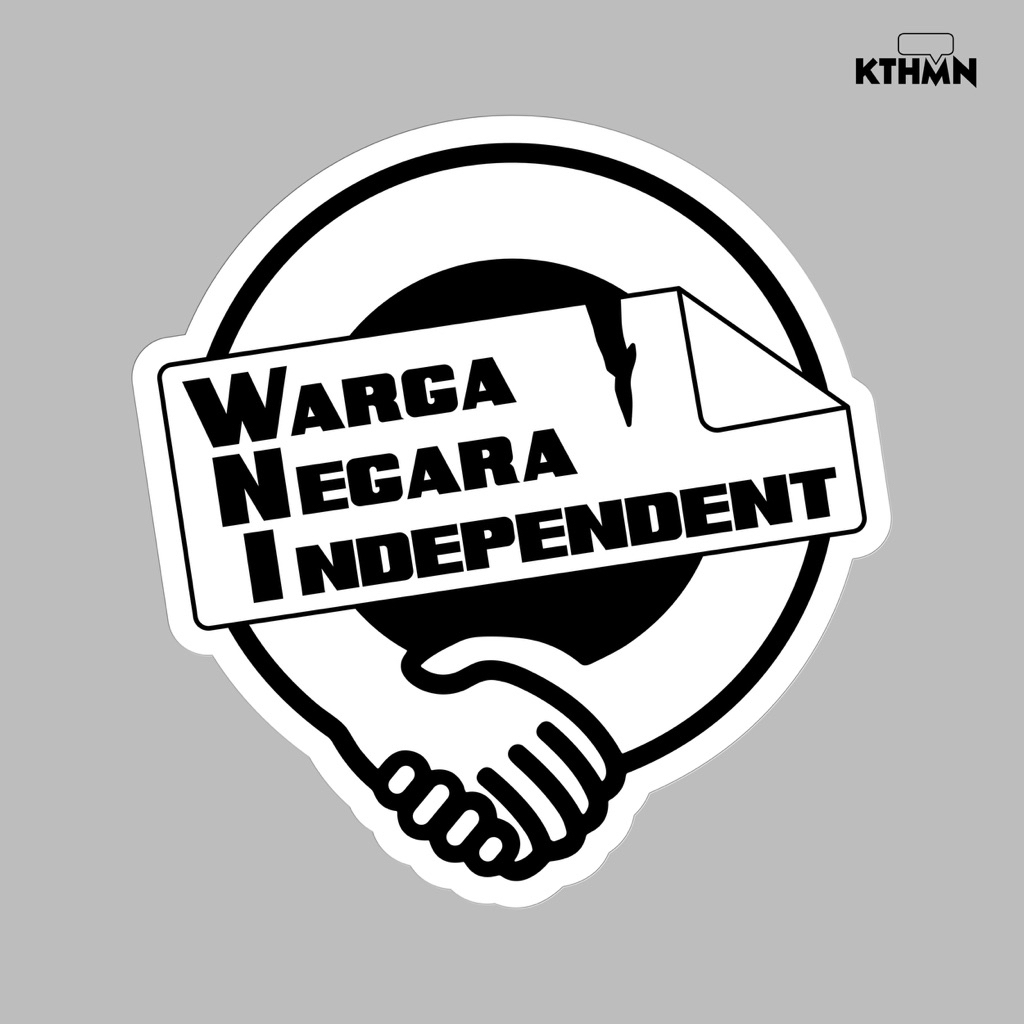 

Warga Negara Independent (Monokrom) - Sticker | SS - 225