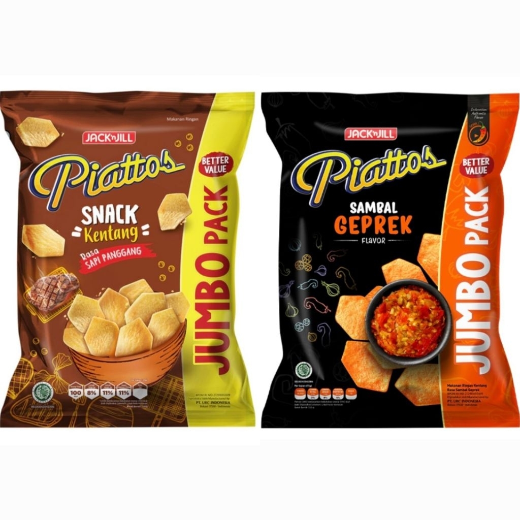 

Piattos Snack Kentang Sambal Geprek Sapi Panggang 120 g