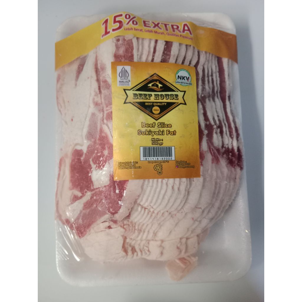 

Beef slice sukiyaki fat 500gr isi lebih banyak | daging sapi slice