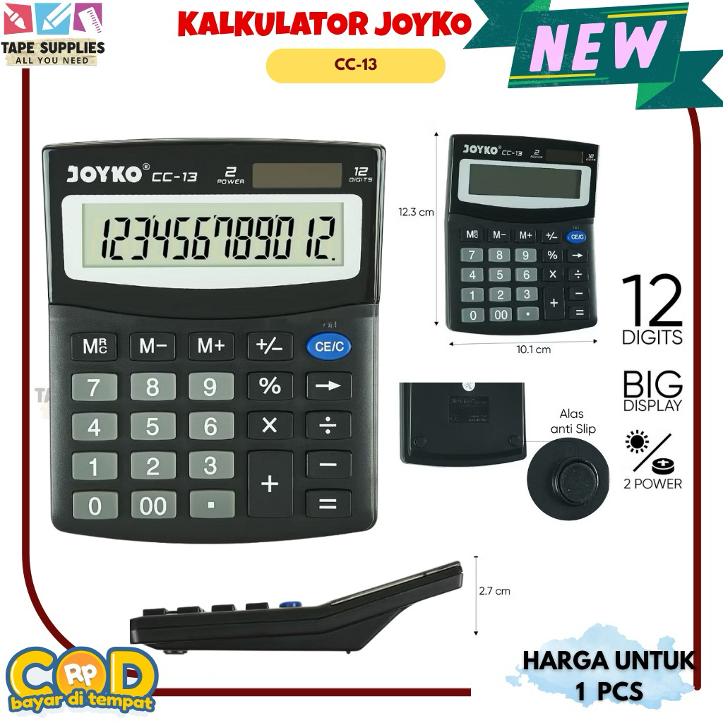 

Kalkulator CC-13 Calculator Fo Business 12 Digits / Kalkulator Layar Lebar