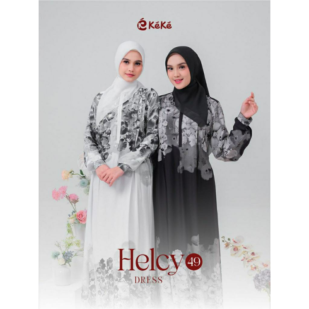 Keke Gamis Helcy 49 Dress / Gamis Dewasa Keke Terbaru /Gamis Terbaru