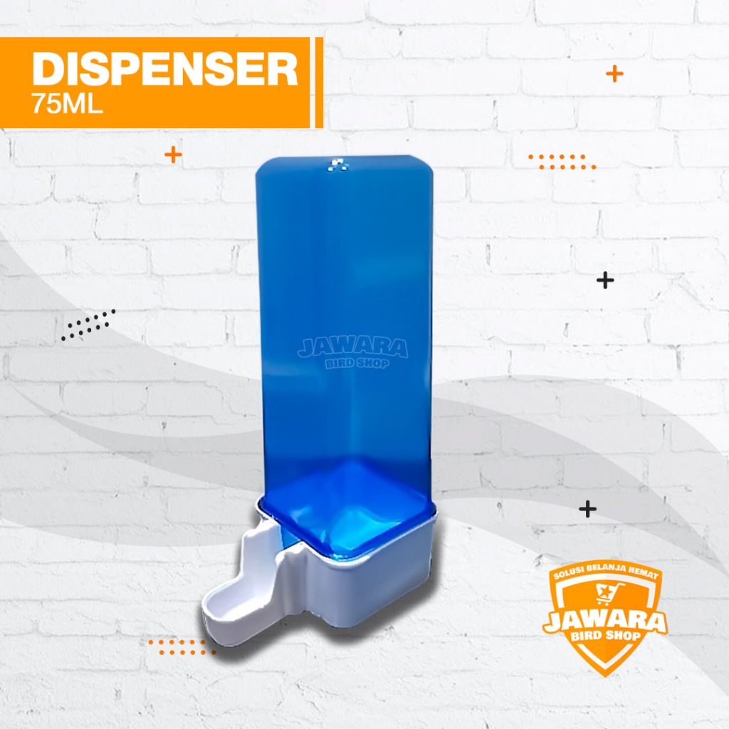 DISPENSER PAKAN MINUM BURUNG KENARI FINCH PLECI ITALY 75ml