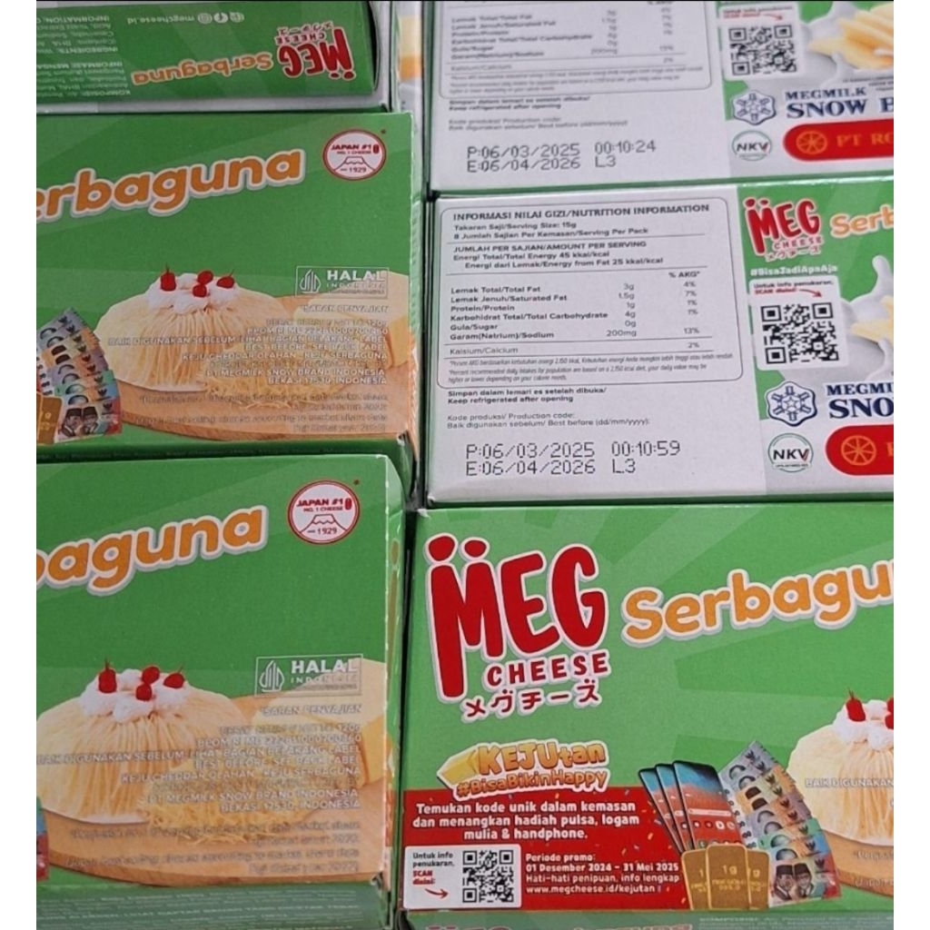 

KEJU MEG CHEDDAR SERBAGUNA 160g