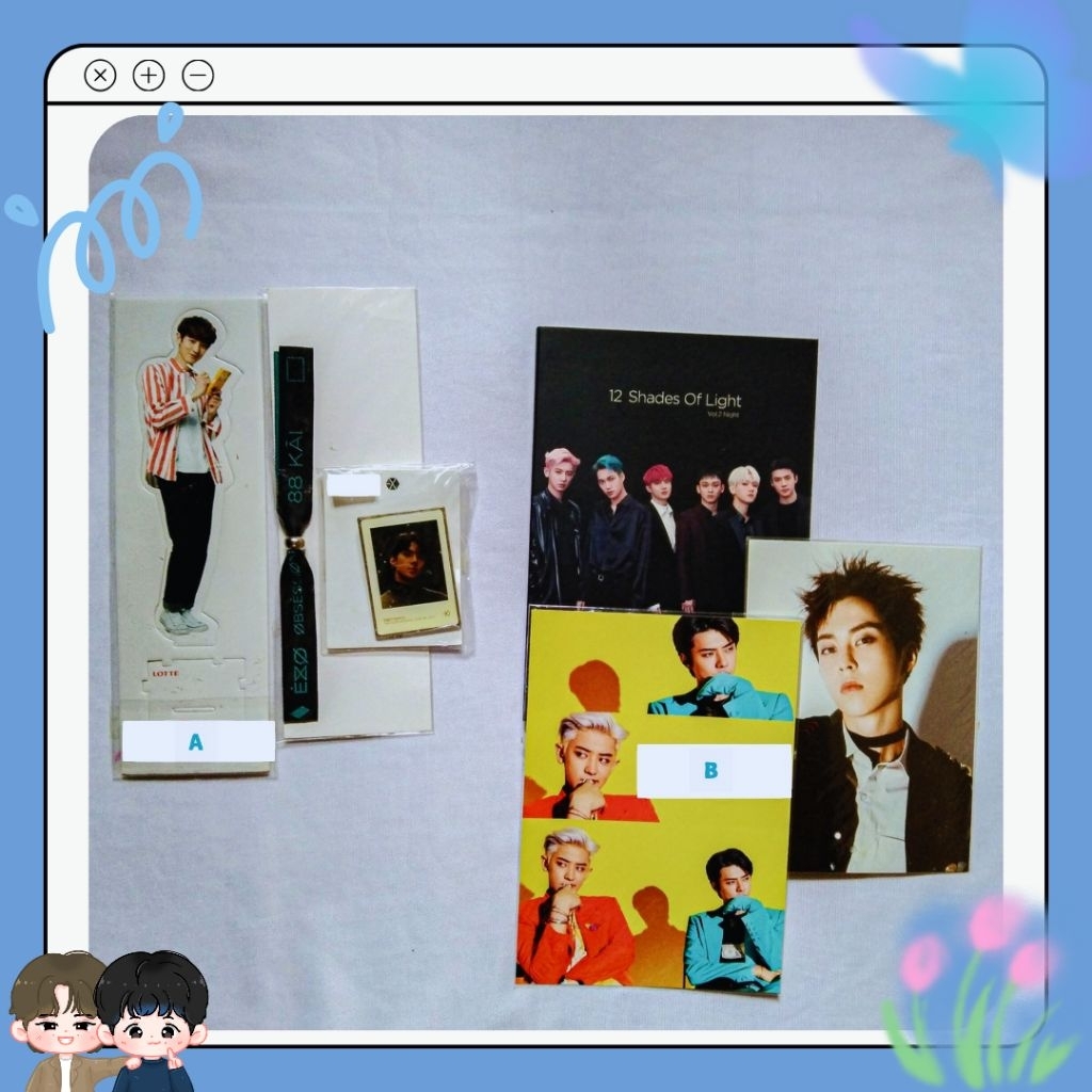 [READY] OFFICIAL BRACELET GELANG EXO KAI CHANYEOL NATURE REPUBLIK EXO POSTCARD