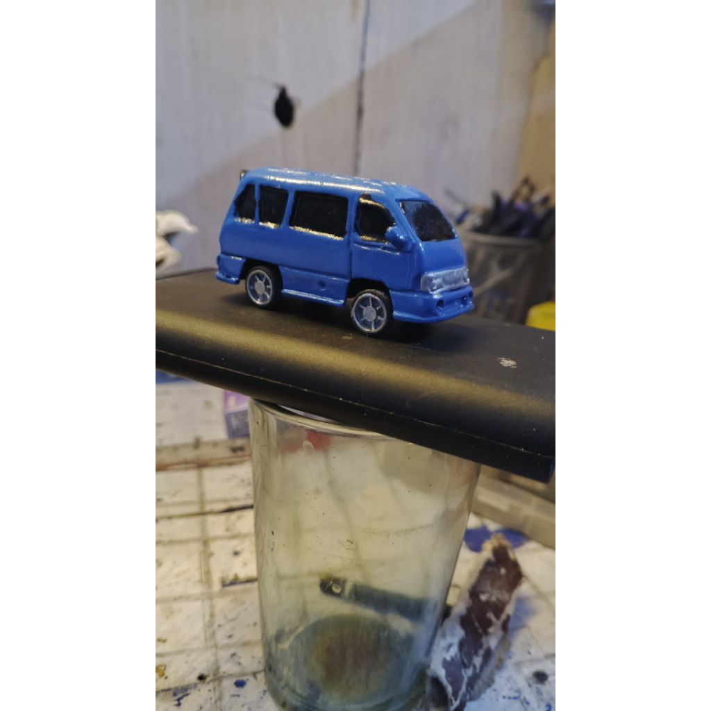 miniatur diecast mobil angkot skala 1/64
