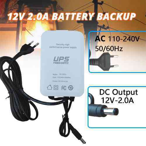 COD HAOWANGDA Mini UPS Power Supply Backup Untuk CCTV Router Alarm Catu Daya Cadangan Wifi 12V2A