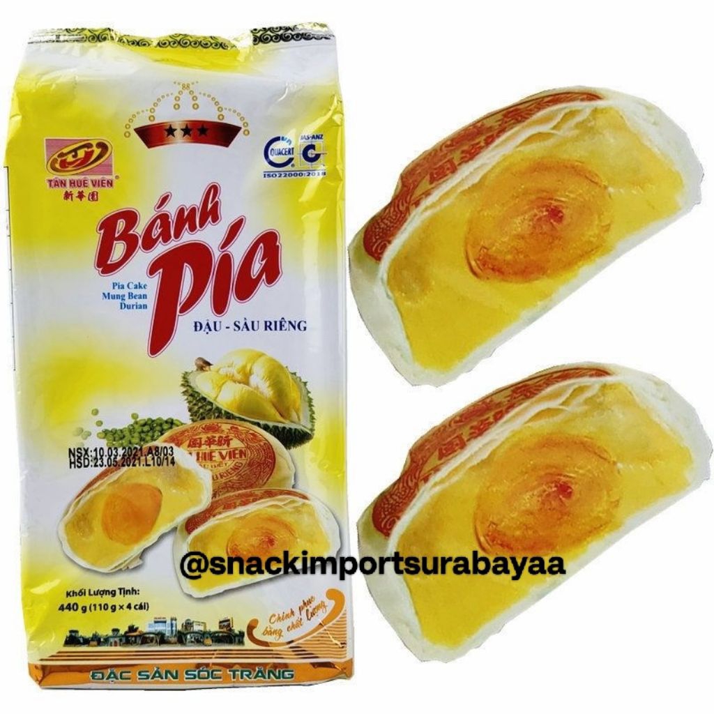 

TAN HUE VIEN Pia Durian Vietnam 440GRAM TELUR ASIN