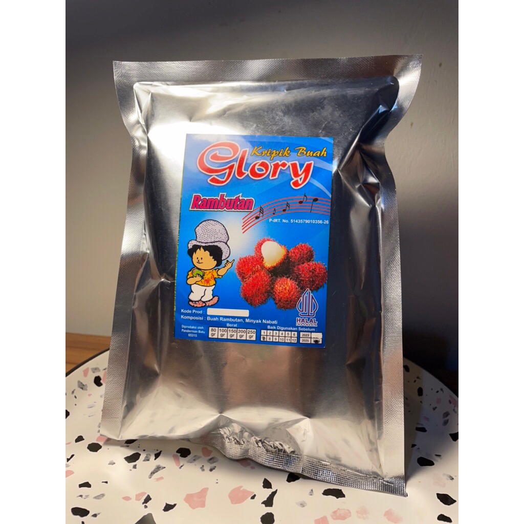 

Keripik Buah Rambutan Glory 80gr Snack Buah Kering Kripik