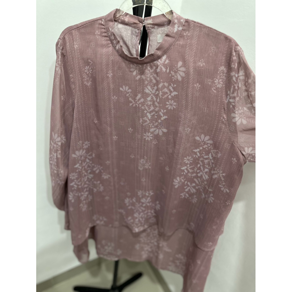 Preloved Khanum Layered Rare Blouse Benang Jarum Bj x Khanan top Blouse size m ld 110