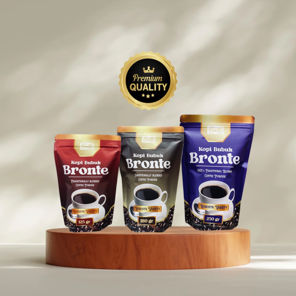 

Kopi Premium Lampung | Kopi Bubuk BRONTE kemasan 125gr | 180gr | 250gr 100% kopi premium asli lampung