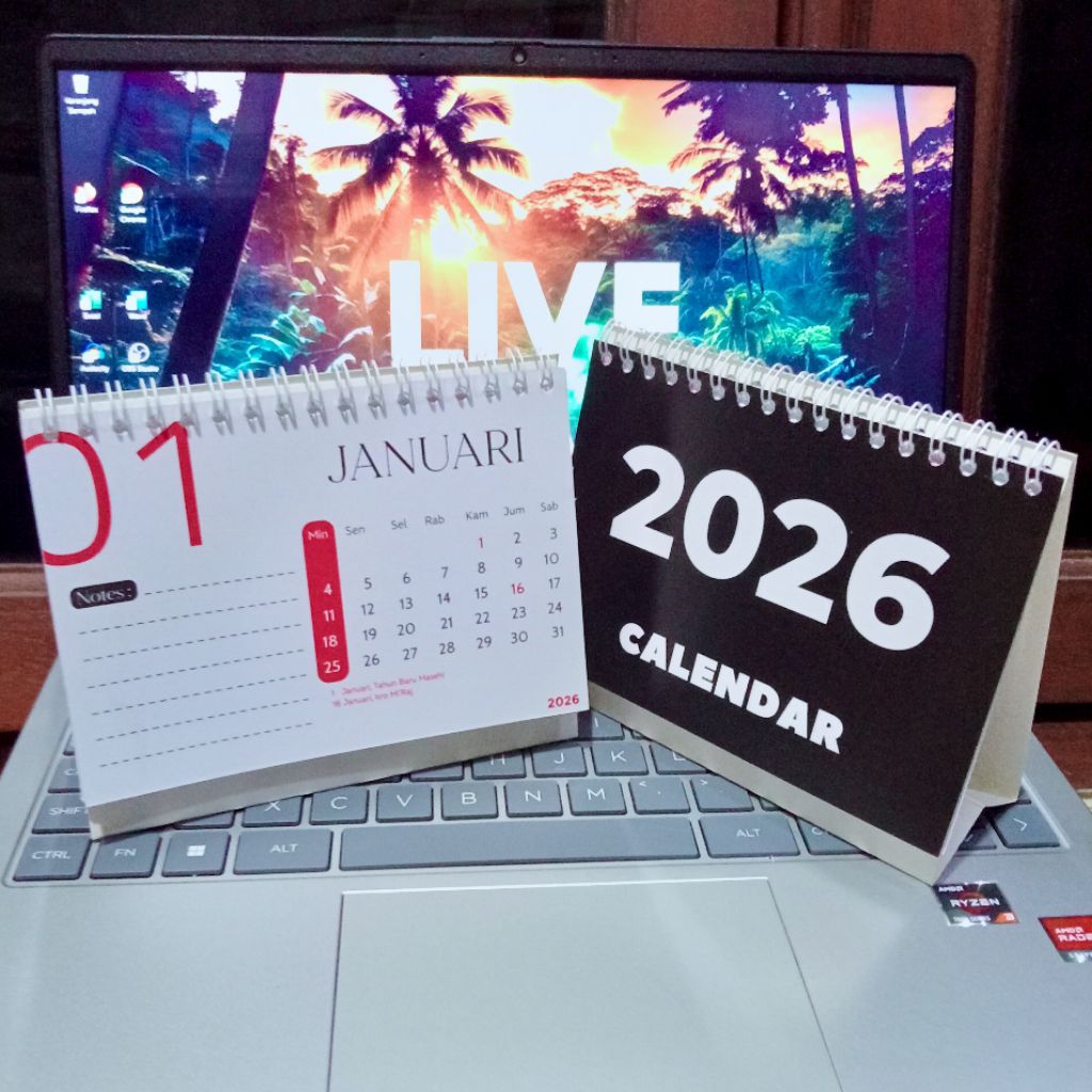 

[Ideal Size] Kalender 2026 [15 x 10,5 Cm] Kalender Meja Kantor & Sekolah