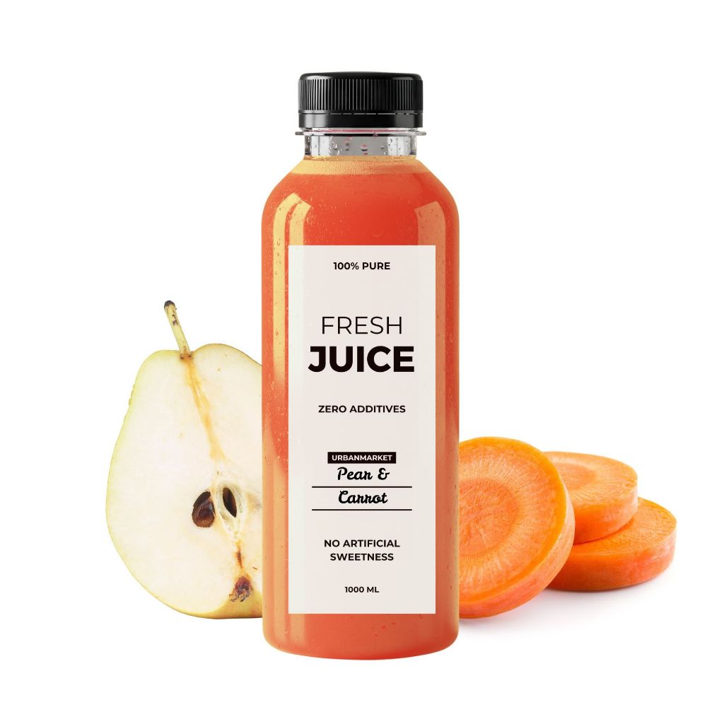 

Jus Pear Wortel Segar Cold Pressed – 100% Buah Asli, Murni Tanpa Gula Tambahan
