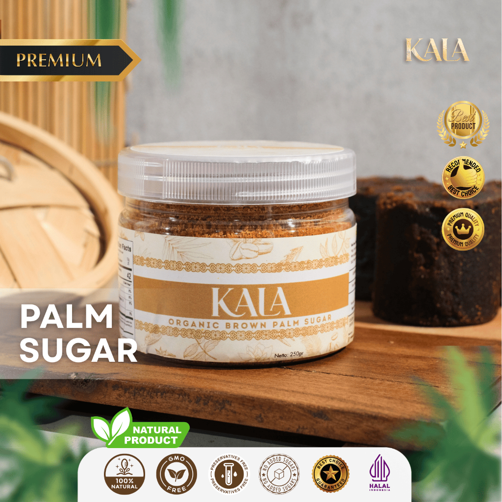 

KALA Palm Sugar Toples Premium Brown Palm Sugar Gula Merah Bukan Gula Aren Organik Alami