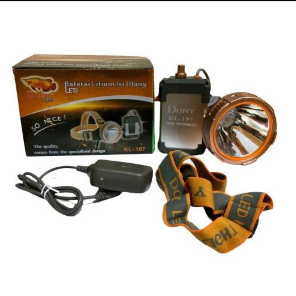 Senter Kepala Dony KL 197 Cahaya Kuning