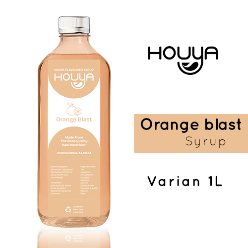 

Houya Orange blast Syrup 1Liter - Sirup Rasa Orange blast