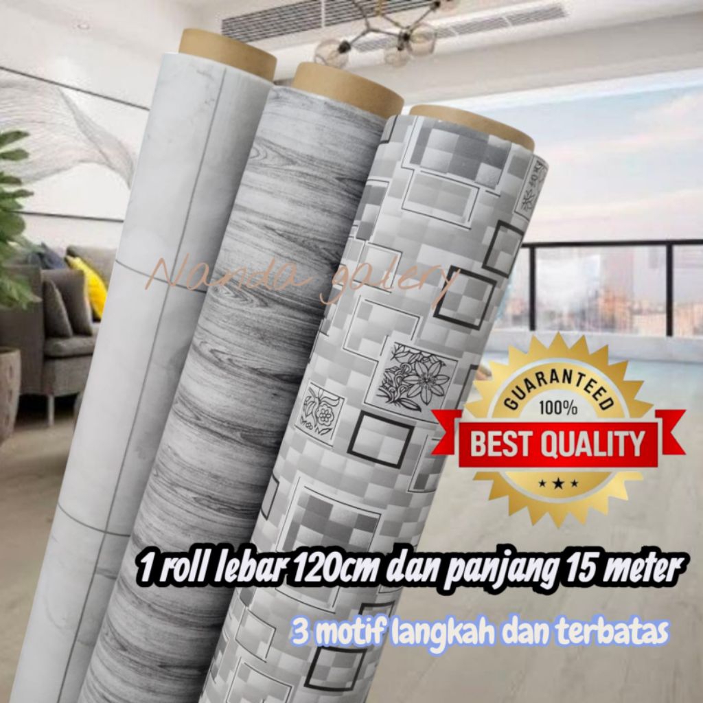 KARPET LANTAI VINYL | PERLAK ROLL 15M | KARPET PLASTIK LANTAI&MEJA