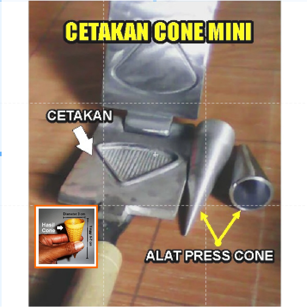 Cone Waffle Maker Mini Diameter Cone 3 cm Waffle Maker  for Mini Ice Cream Cone