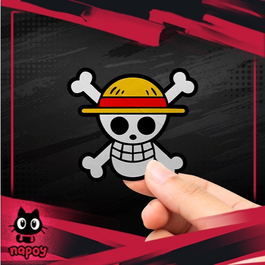 

Stiker Vinyl Anime One Piece Flag Logo Bendera One Piece
