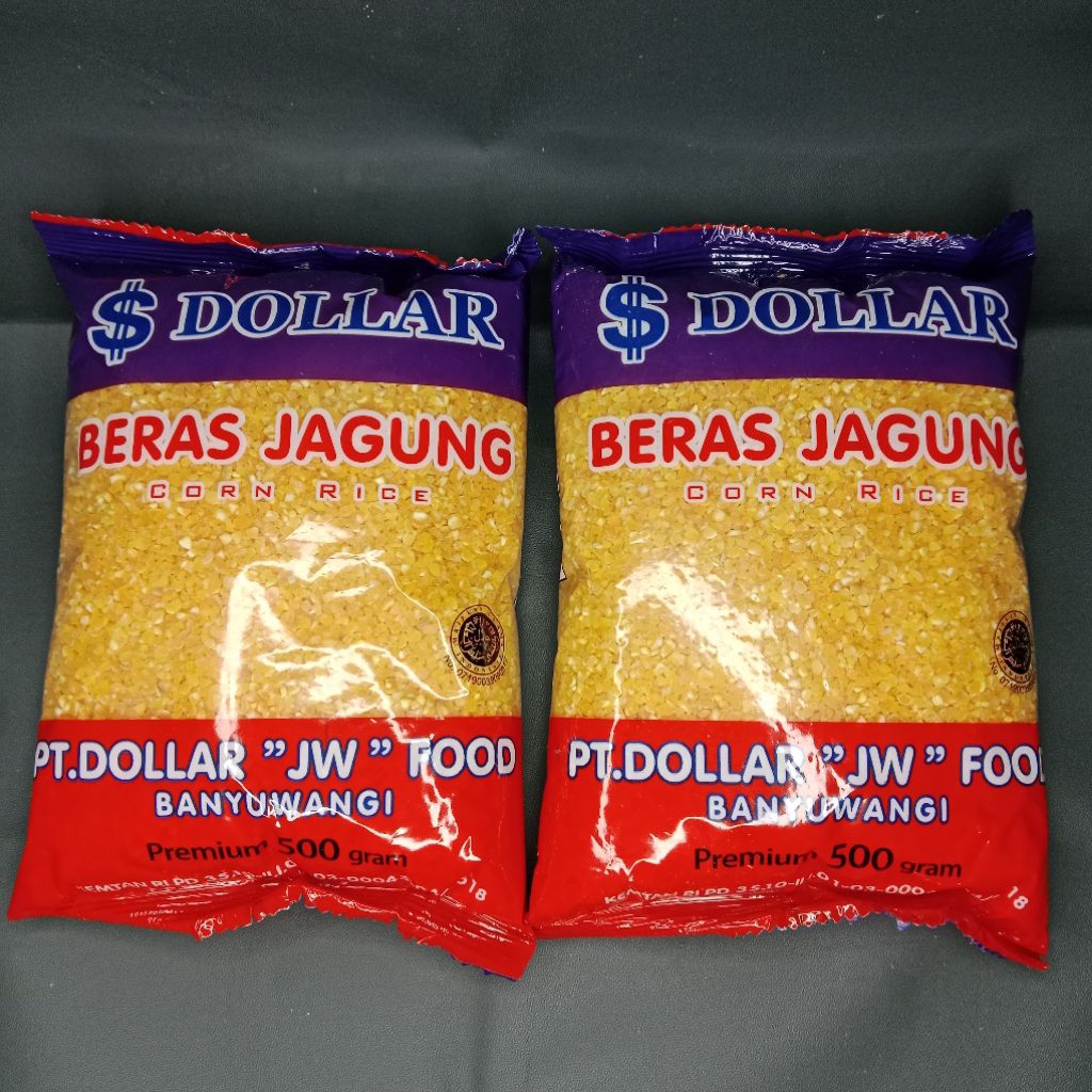 

1 kg atau dua bungkus beras jagung premium dollar - beras jagung super