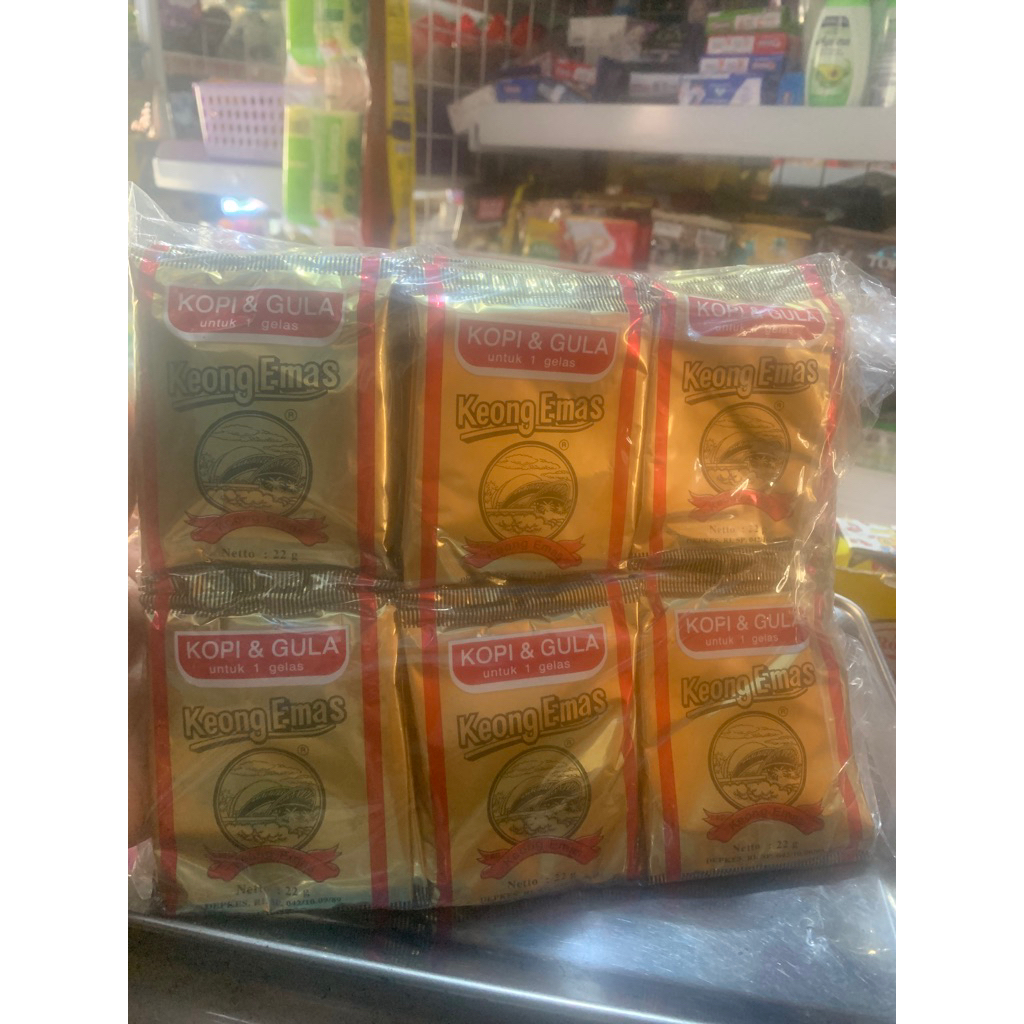 

Kopi Keong Emas 22gr, 1pak isi 3renceng (30pcs)