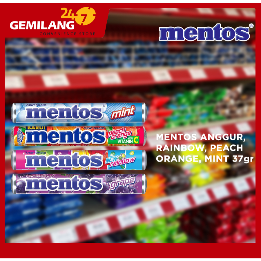 

MENTOS ANGGUR, RAINBOW, PEACH ORANGE, MINT 37gr