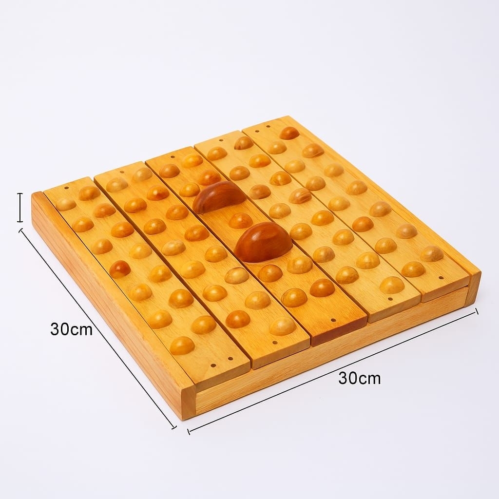 Papan pijat terapi kaki bahan kayu mahoni