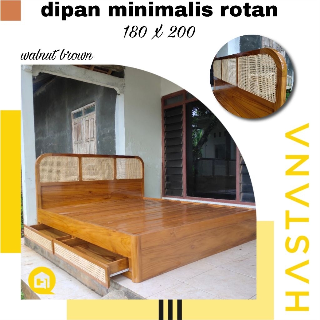 dipan minimalis kayu jati dipan laci dipan 160 x 200 dipan rotan