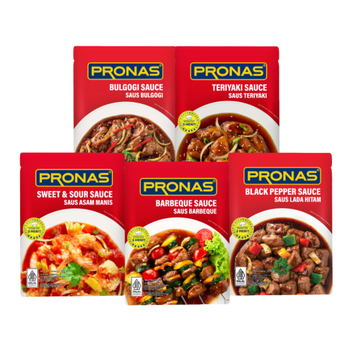 

PRONAS 175gr Pack Bumbu Saus Masakan Bulgogi / Asam Manis / Lada Hitam / Barbecue Sauce