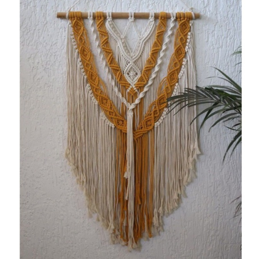 HIASAN DINDING MACRAME HIASAN GANTUNG AESTHETIC MACRAME WALL HANGING