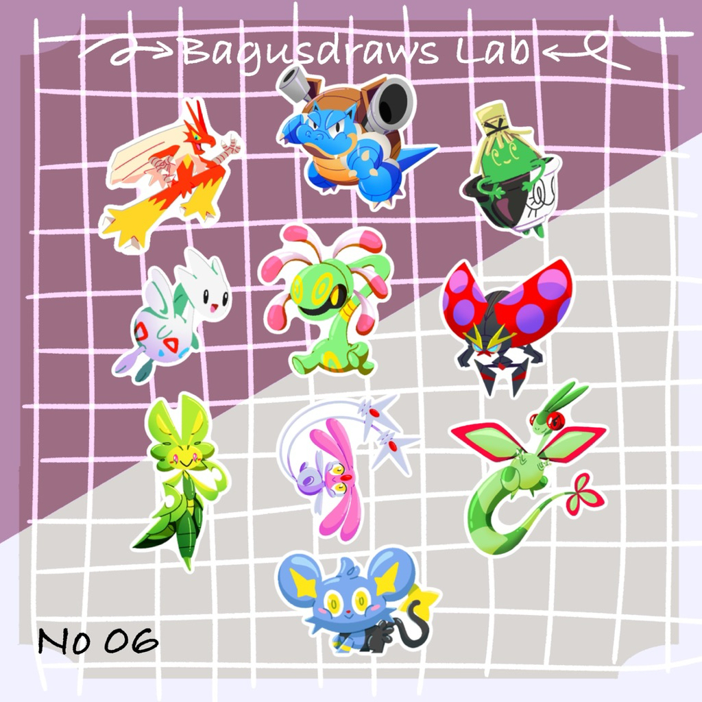 

Sticker Pokemon Pack No 6 Die cut