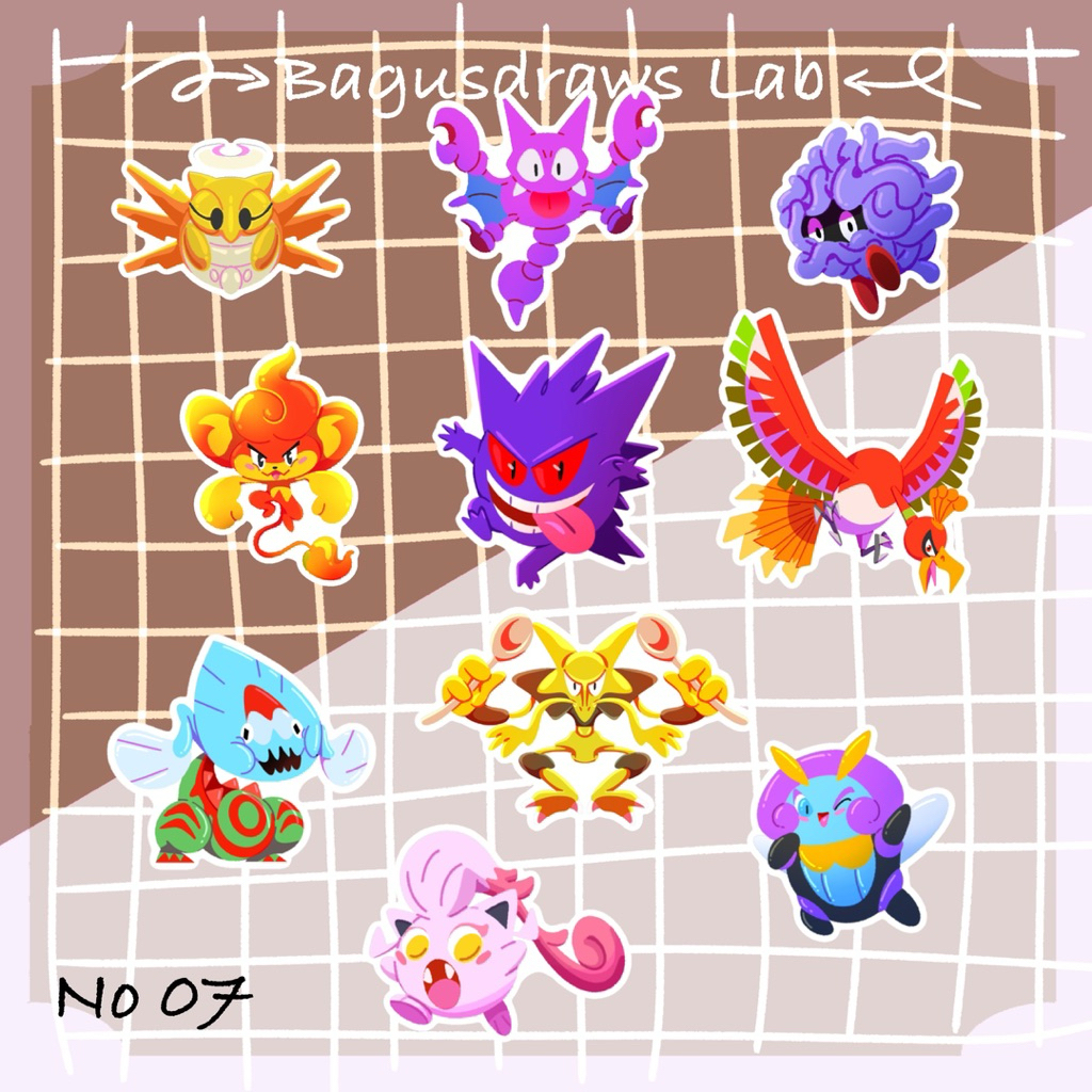 

Sticker Pokemon Pack No 7 Die cut