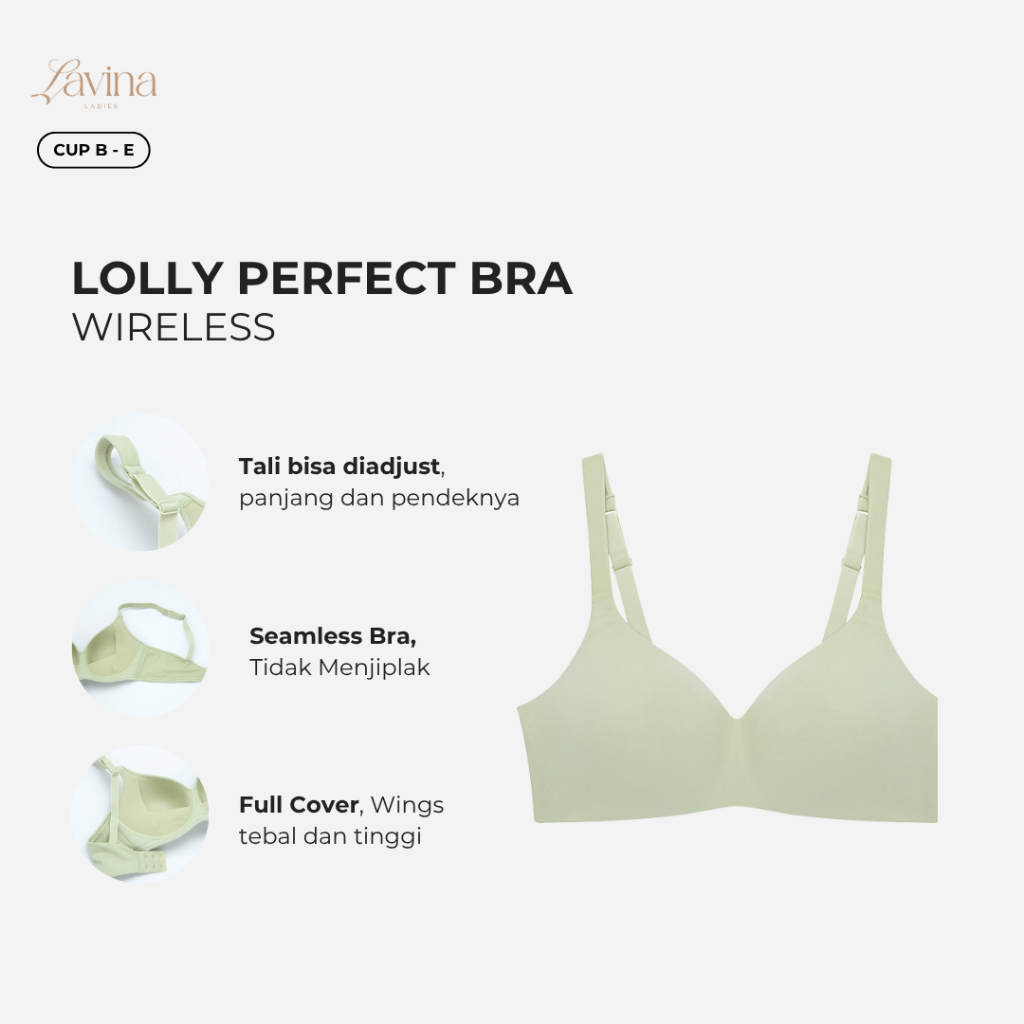 Bra Jumbo Perfect Bra Tanpa Kawat Bra Wireless Lavina Ladies SBD7600 LOLLY Bra