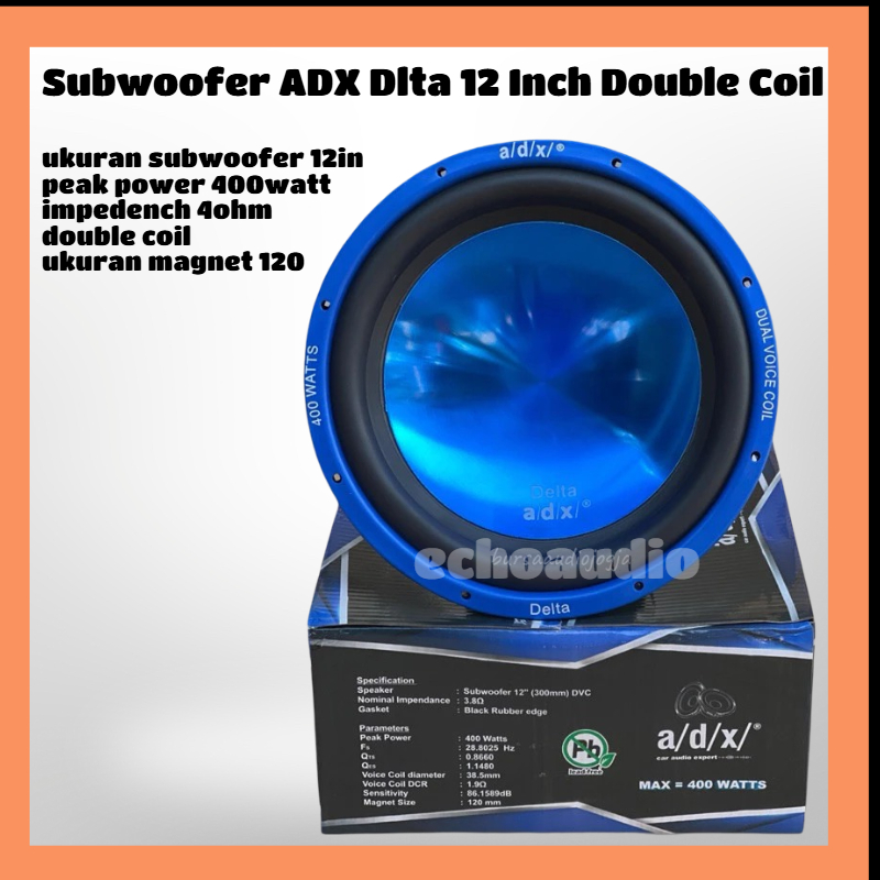 Subwoofer ADX Delta 12 Inch Double Coil