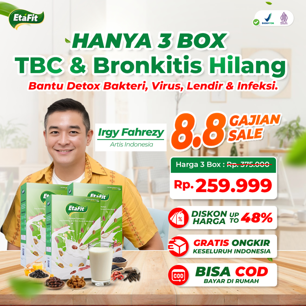 

ETAFIT Sembuhkan TBC & Bronkitis Sinusitis - Susu Kambing Etawa + 8 Bahan Herbal Alami Premium Asli