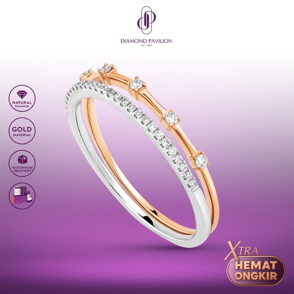 Diamond Pavilion Cincin Emas Batu Berlian Madevilla Ring