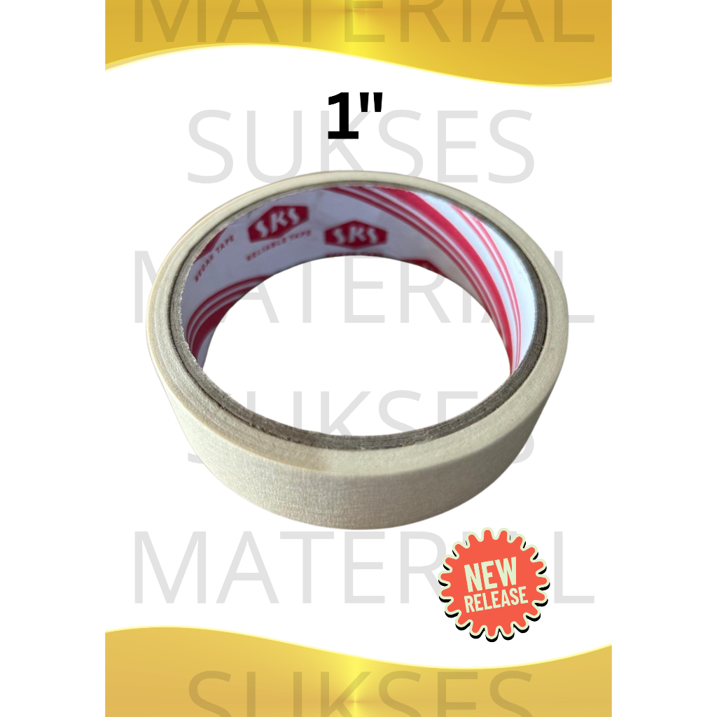 

LAKBAN KERTAS MASKING TAPE 1 INCH / 24MM X 21 METER MURAH