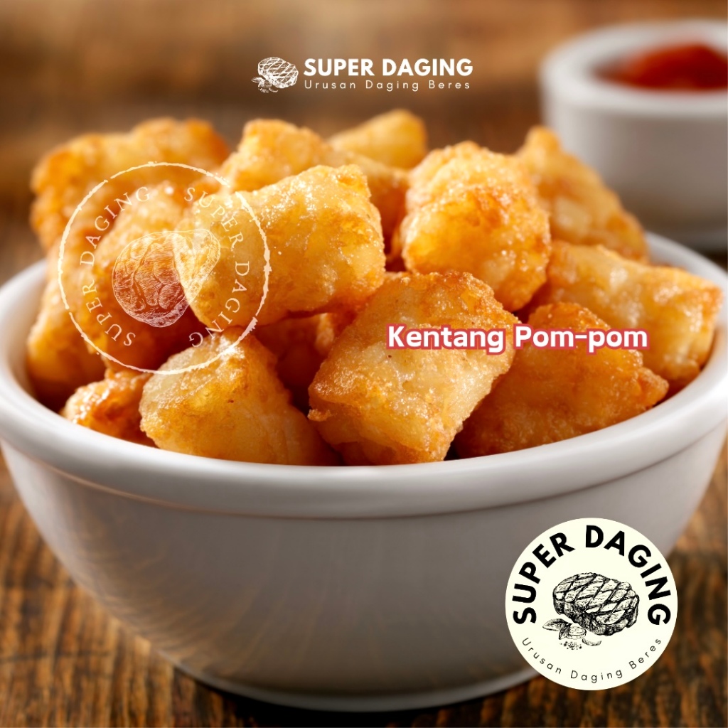 

Kentang Tater Puff / Pom Pom Fries 250g - Super Daging Semarang Side Dish