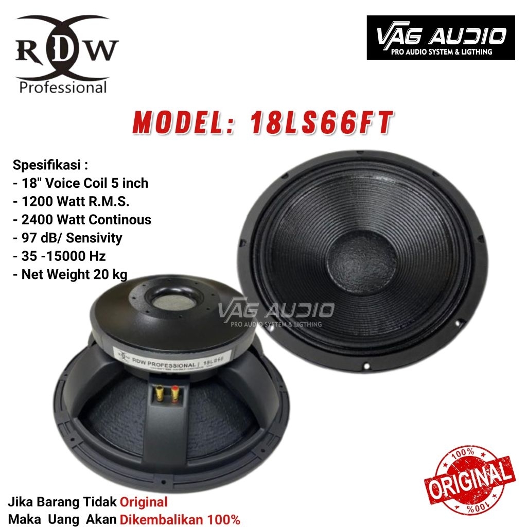 SPEAKER COMPONENT RDW 18LS66FT
