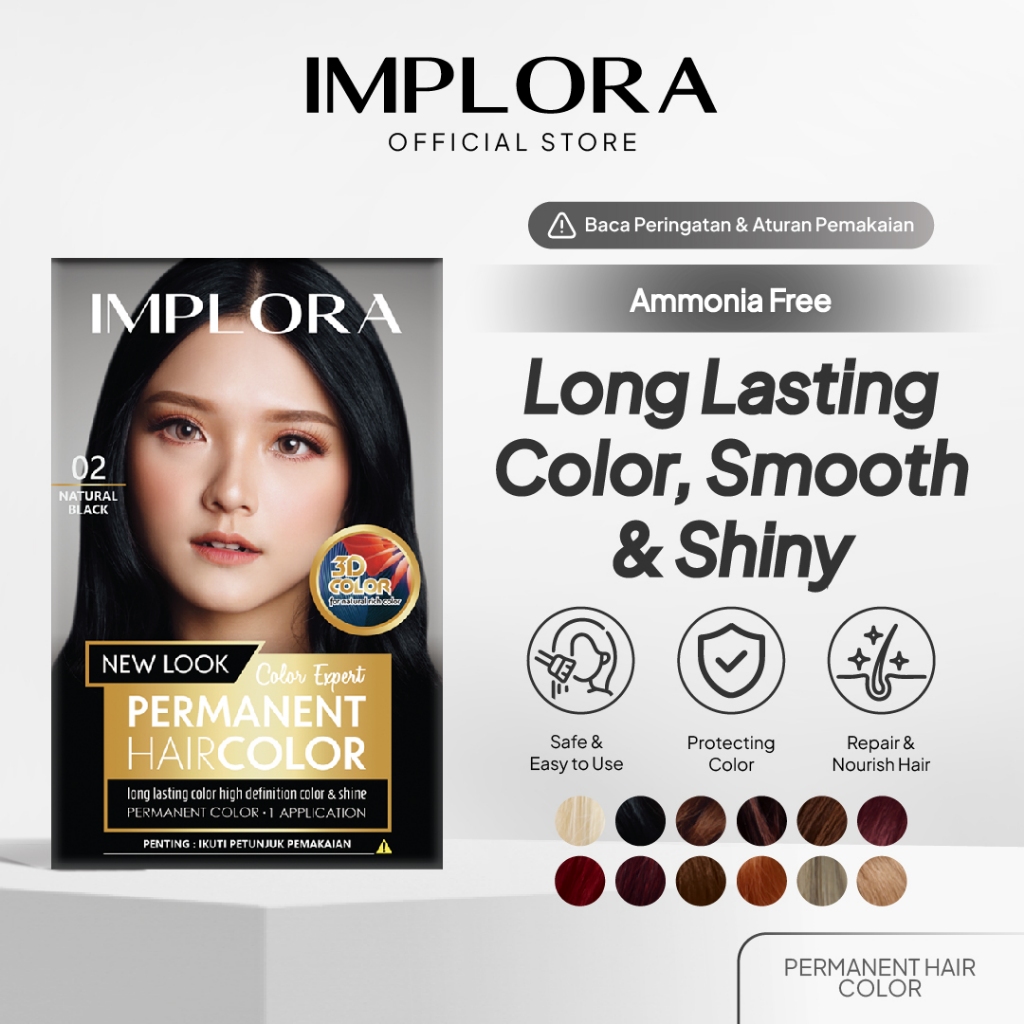 Cat Rambut Permanen Pewarna Rambut Warna Hitam Coklat Burgundy