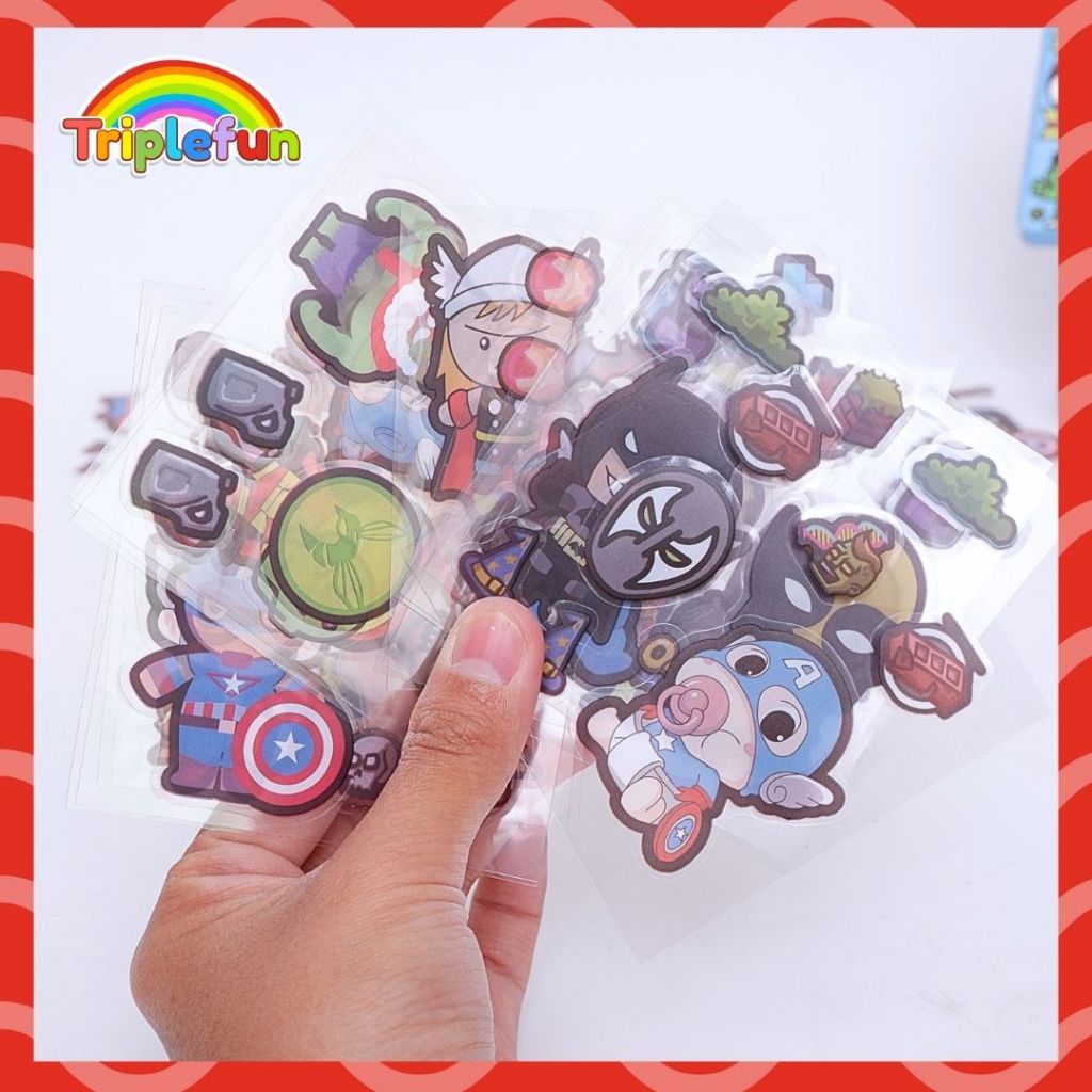 

Sticker Senmu Avengers Diary Box Kecil Isi 100 Paket Mini Lembar Lucu Jurnal Anak Marvel Kartun
